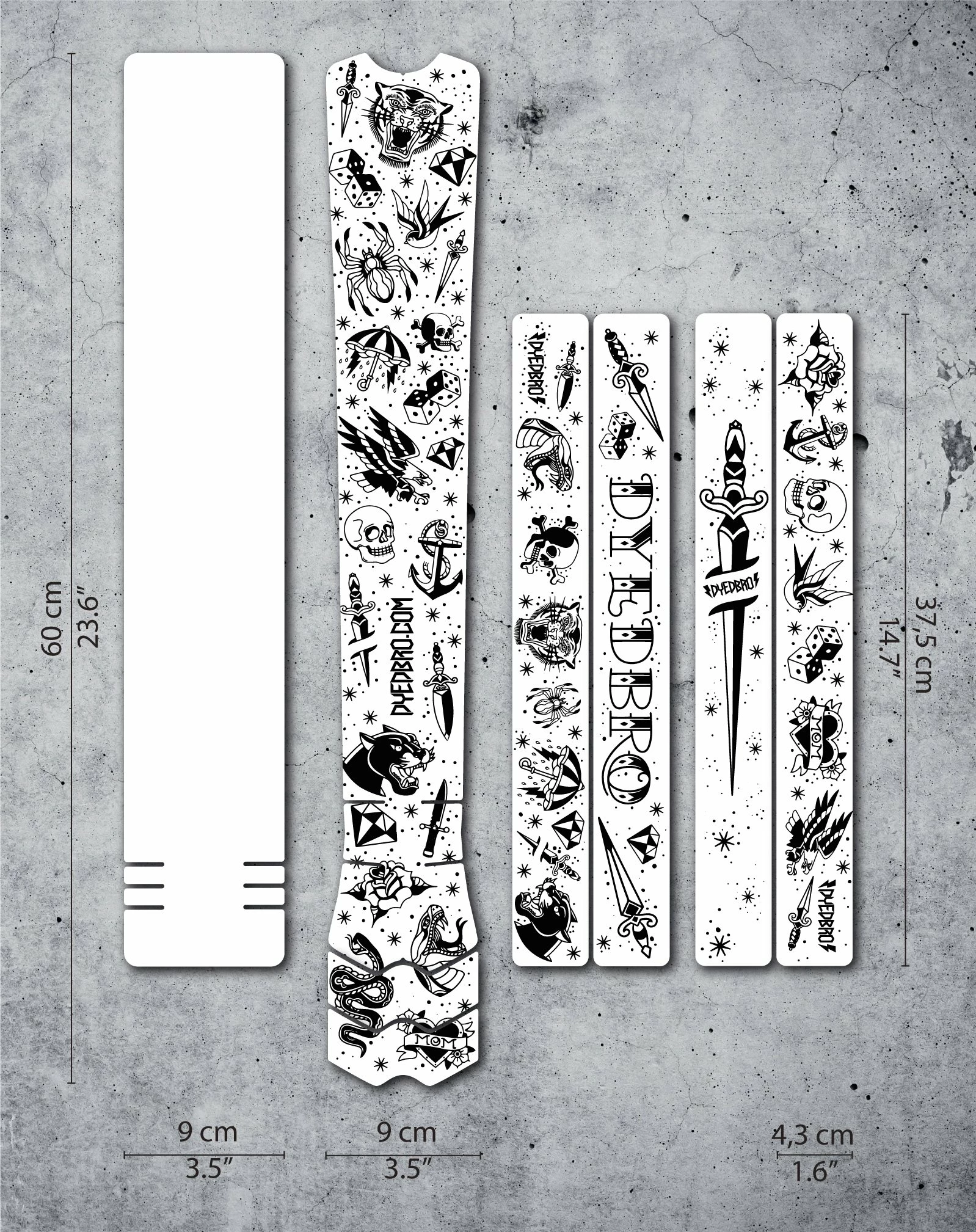 DyedBro Old School Tattoo Rammefolie – Sort - Billede 5