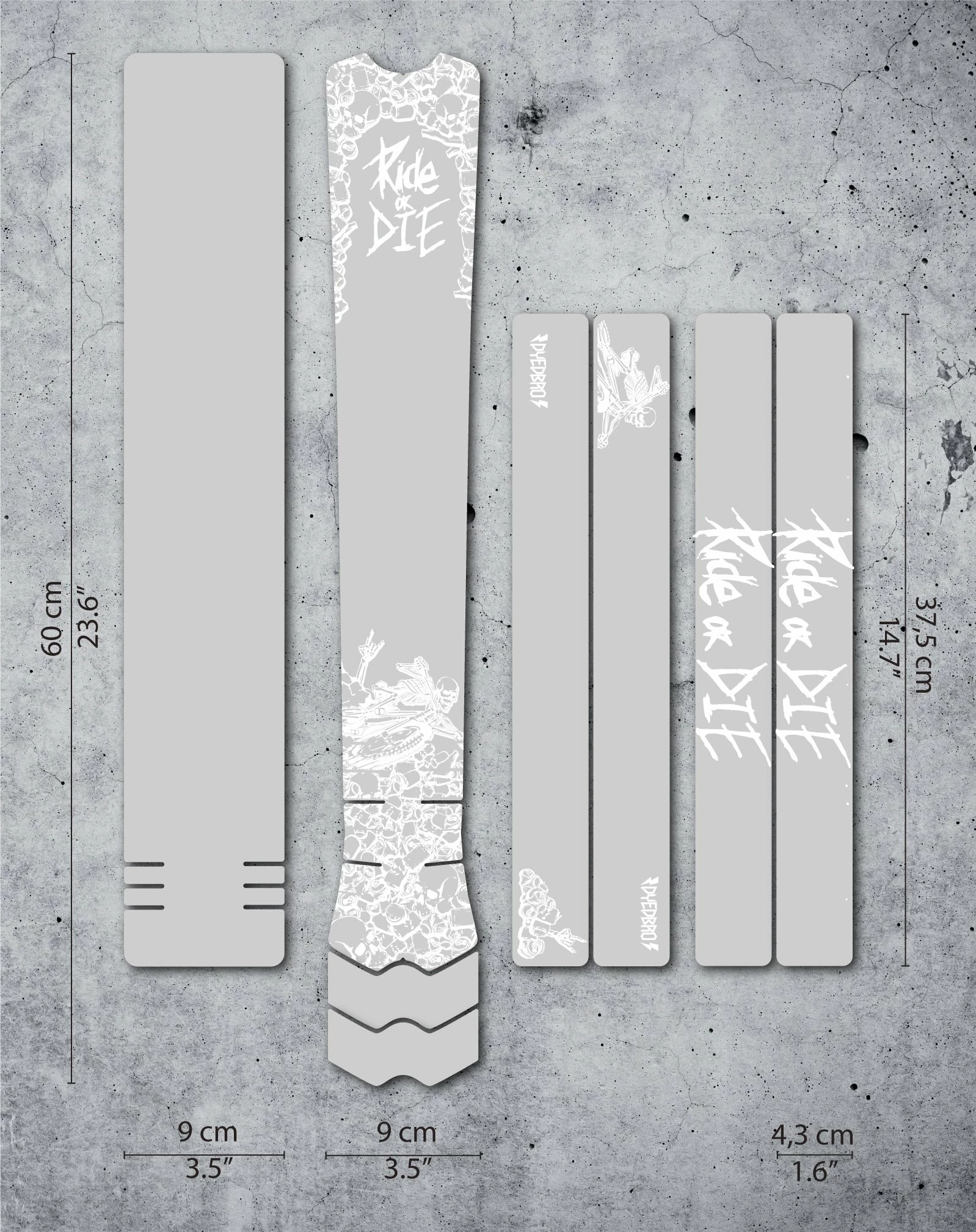 DyedBro Ride Or Die Rammefolie Hvid – Mat - Billede 6
