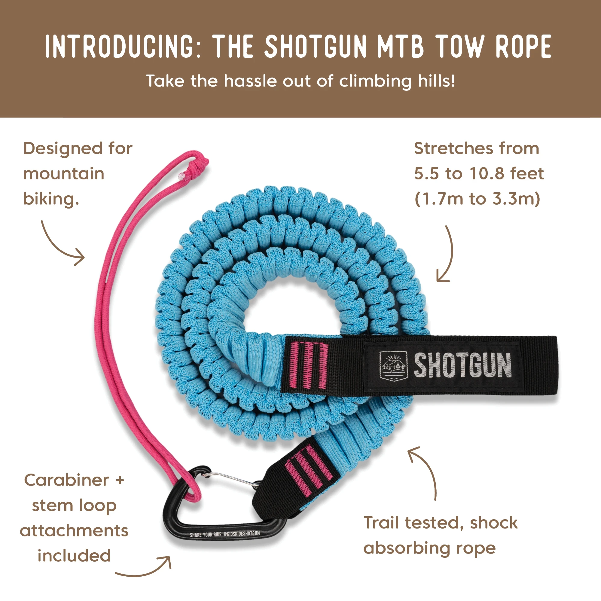 Shotgun Child MTB Tow Rope - Billede 2