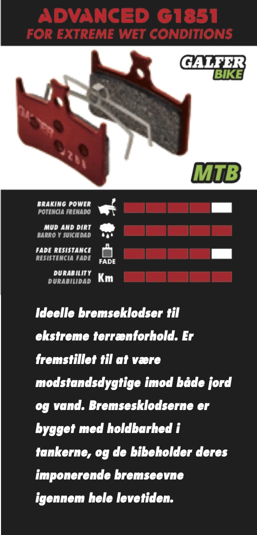 Galfer Bremseklodser Shimano – Advanced FD496G1851 - Billede 3